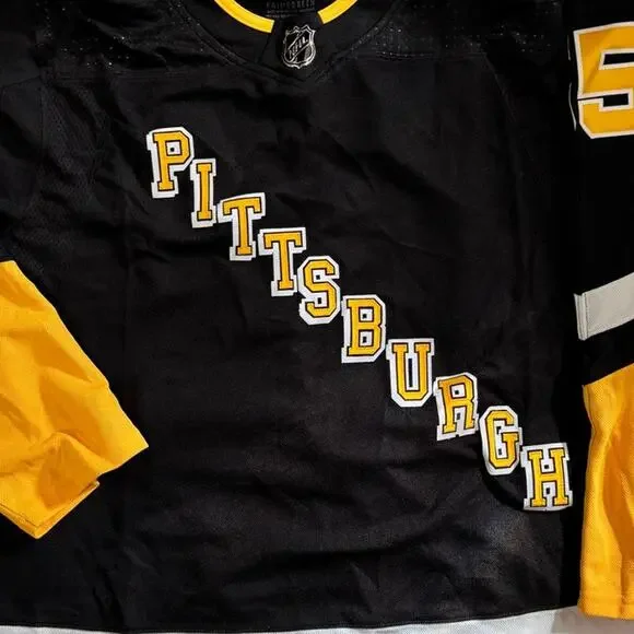 Adidas Pittsburgh Penguins Jersey Noel Acciari #55 Autographed Hockey Size 54